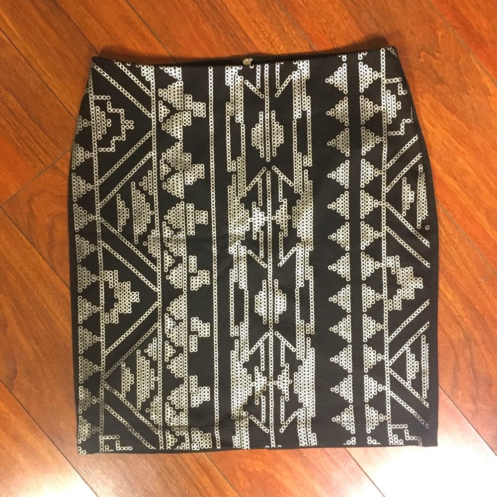 Patterned Mini Skirt